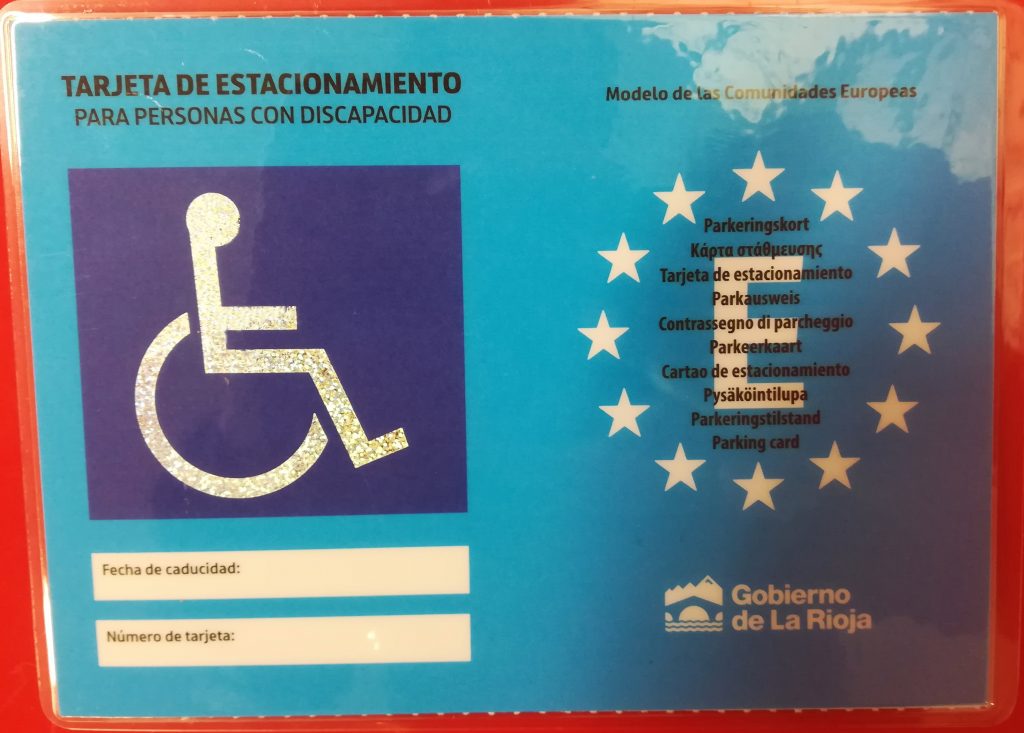 Tarjeta de estacionamiento