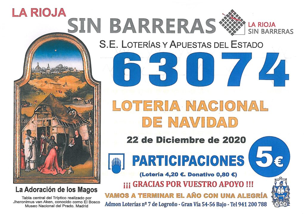 Lotería Navidad 63074