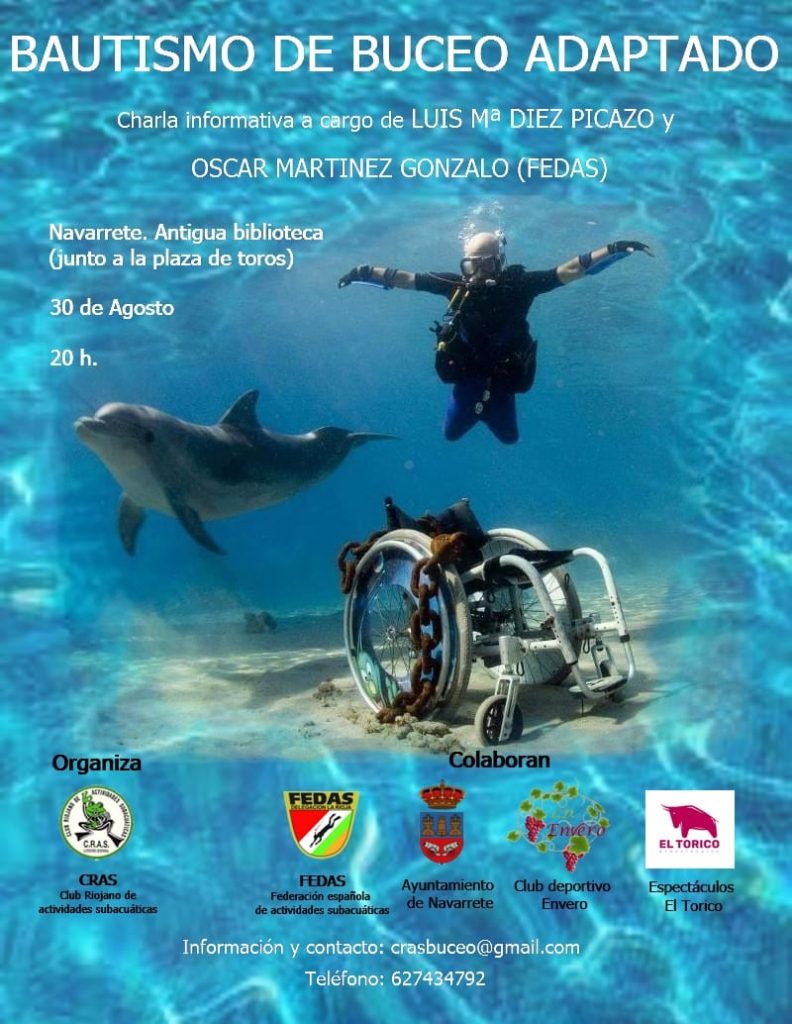 Bautismo de buceo adaptado