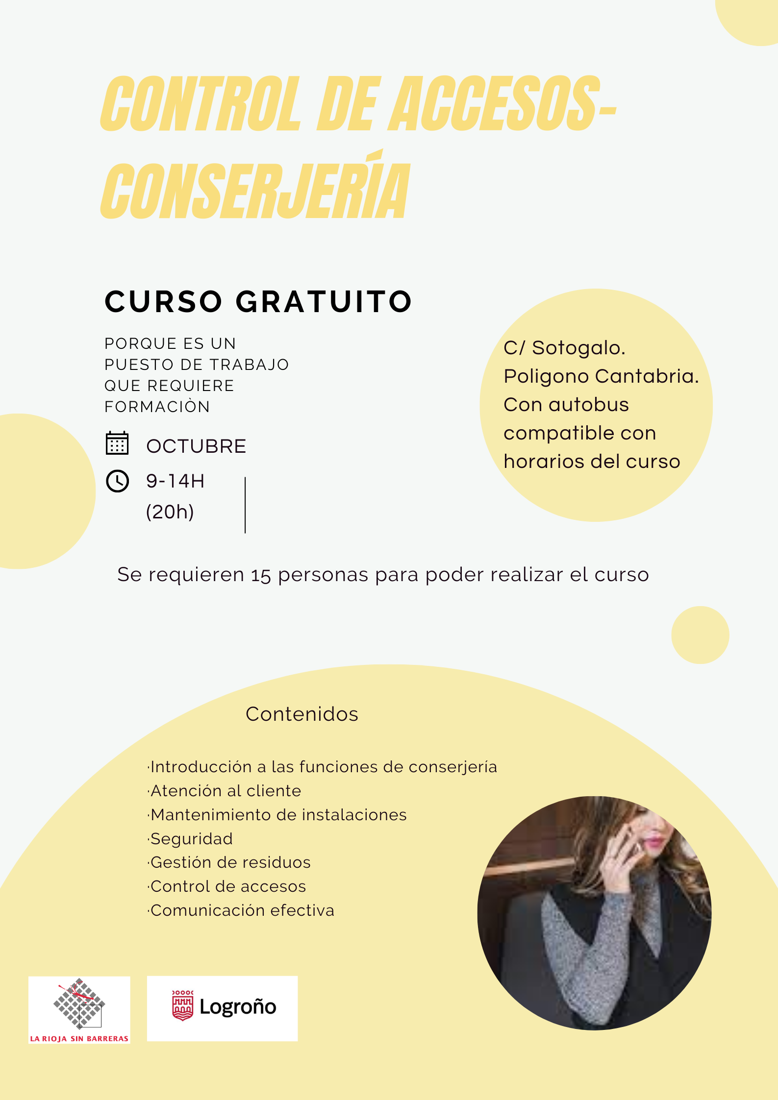 cartel formación-control accesos y conserjería