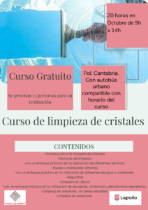 Curso formación de limpieza de cristales