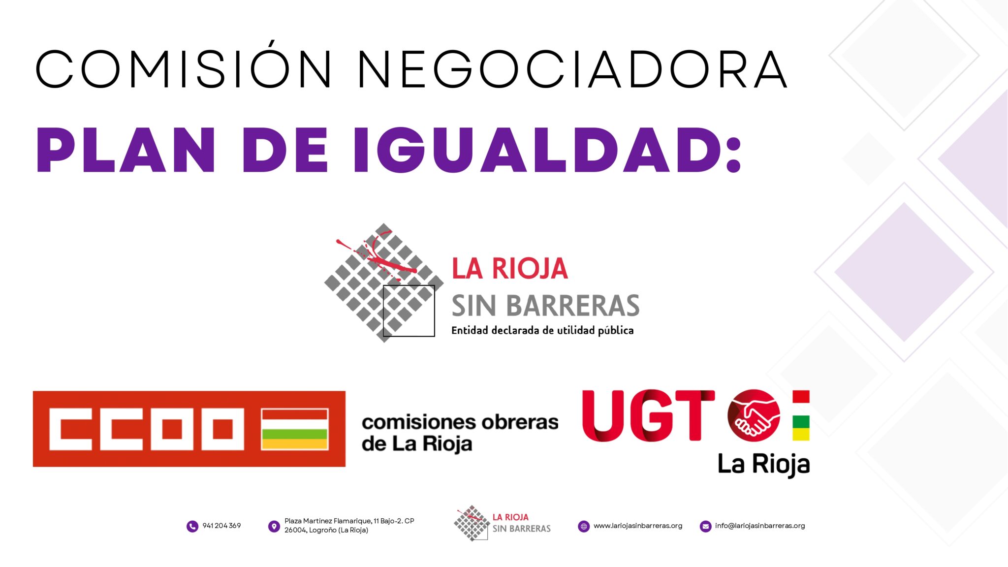Plan de Igualdad de La Rioja Sin Barreras - La Rioja Sin Barreras