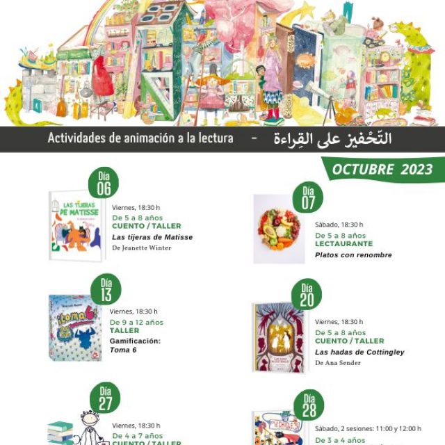Actividades infantiles mes de octubre en la Biblioteca Rafael Azcona