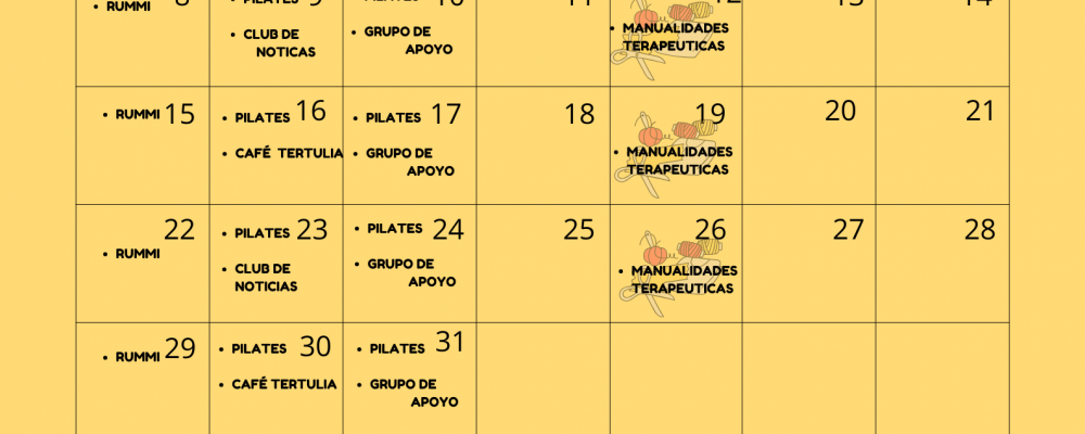 Calendario de Actividades de Julio